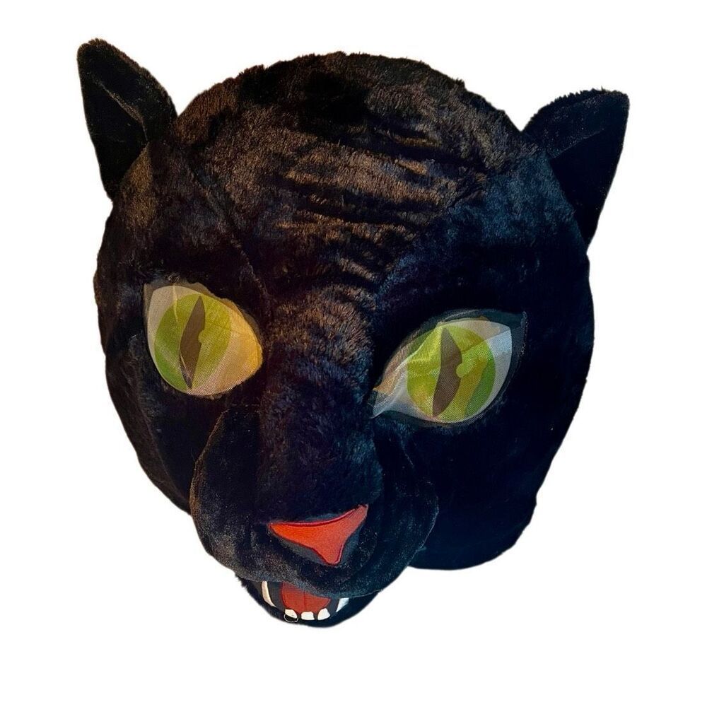 BIG GREETER HEADS BLACK CAT PANTHER HEAD DAN DEE Halloween COSTUME MASCOT